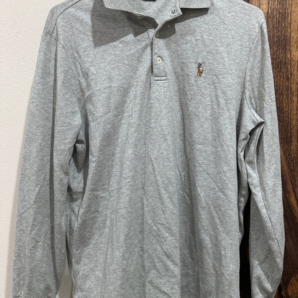 Gray Polo Ralph Lauren Long Sleeve Shirt